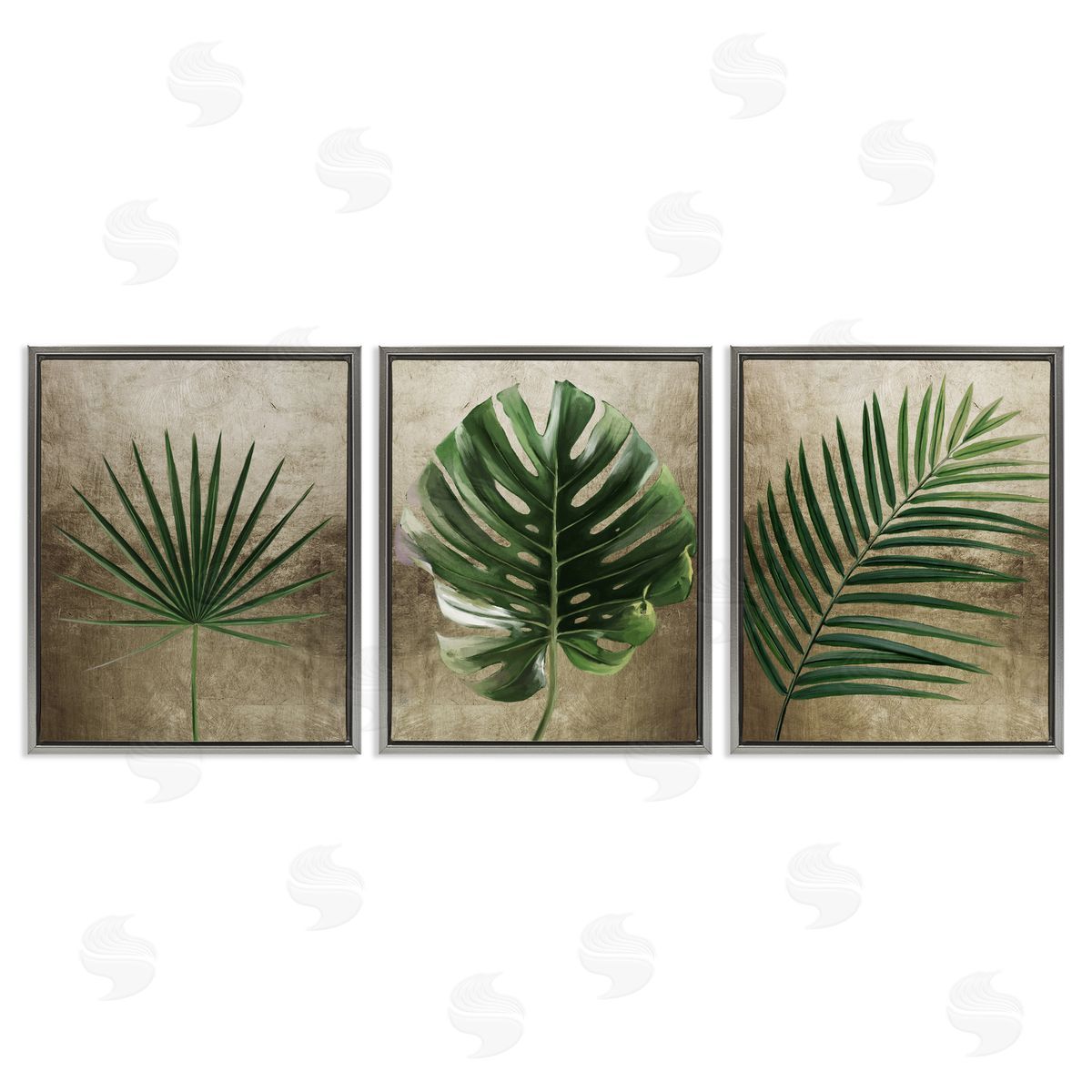 Anna Lischenko Rustic Earthy Tropical Leaves Canvas Wall Art Print