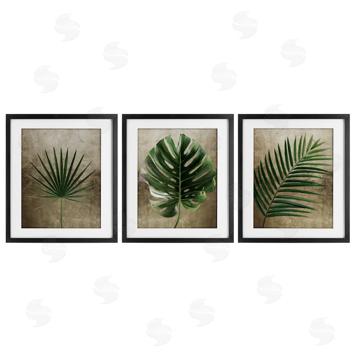 Anna Lischenko Rustic Earthy Tropical Leaves Canvas Wall Art Print