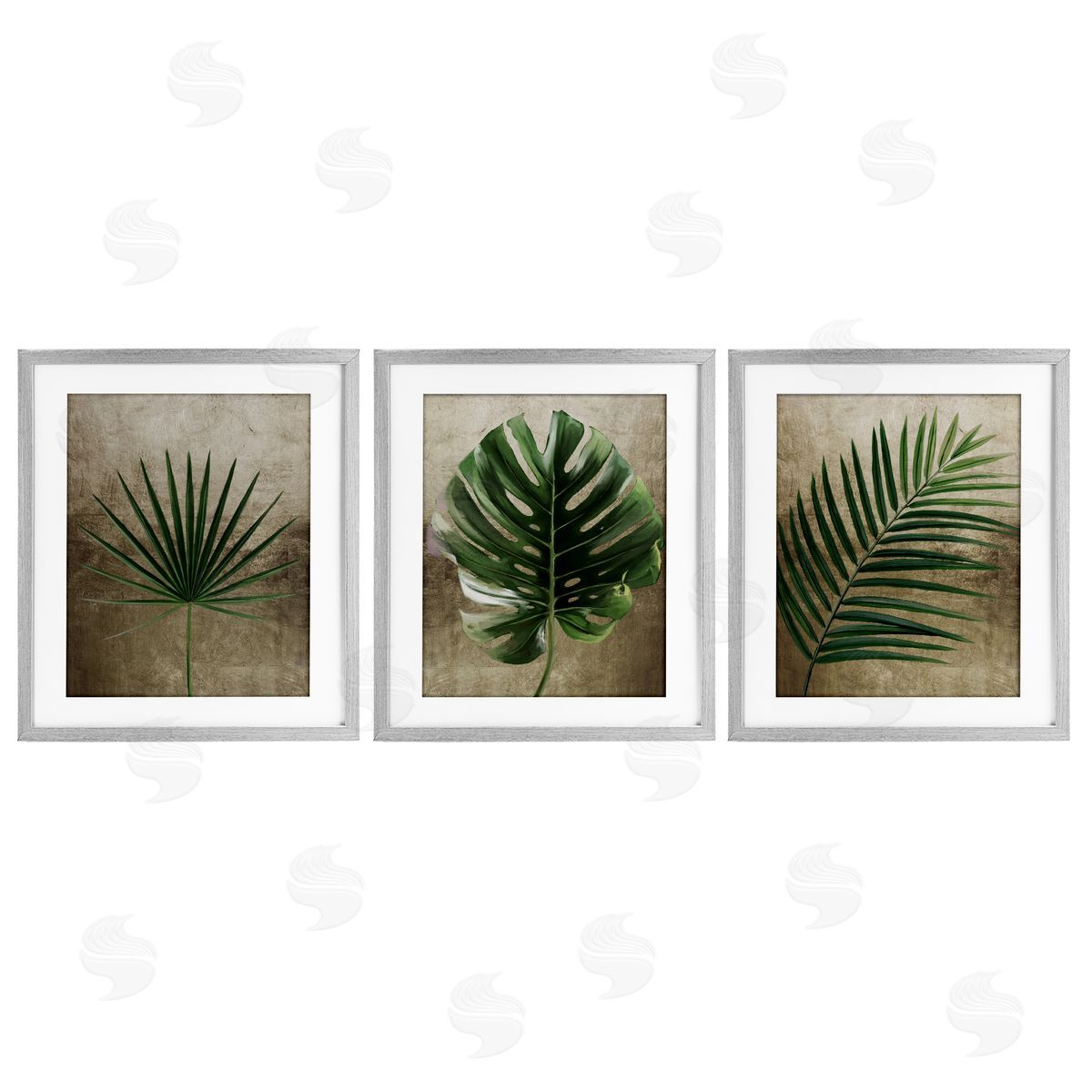 Anna Lischenko Rustic Earthy Tropical Leaves Canvas Wall Art Print