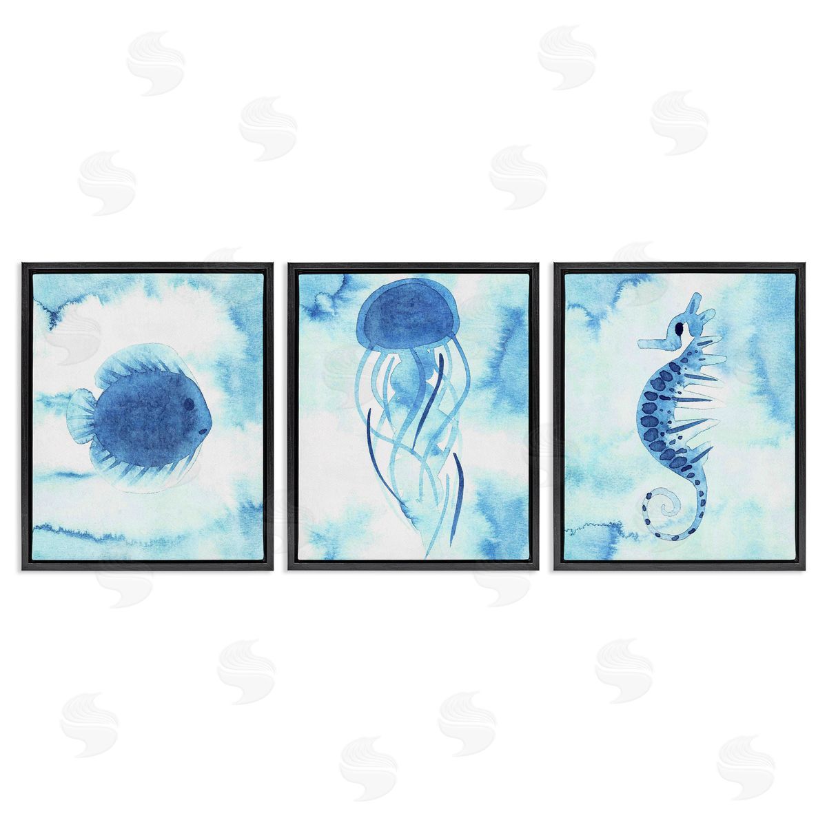 Camila Juncos Expressive Abstract Sea Creatures Canvas Wall Art Print