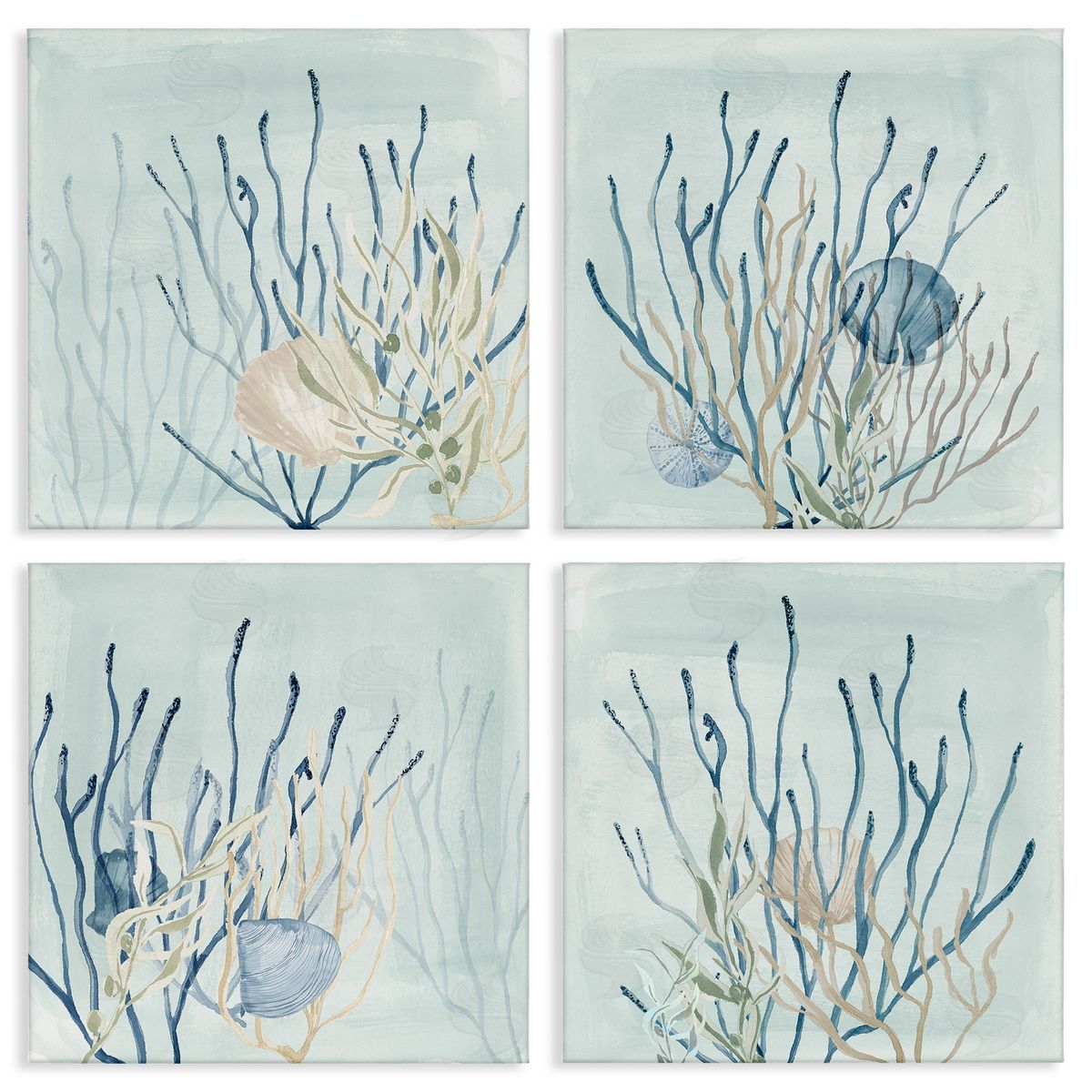 Swimming Underwater Sea Life Coral Canvas Wall Art, Home Decor by Lucille Price