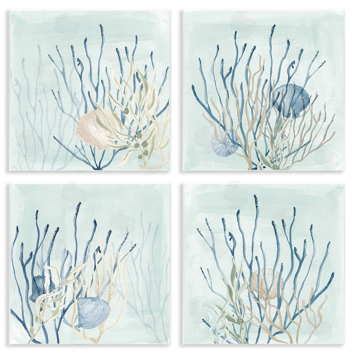 Swimming Underwater Sea Life Coral Wood Plaque Wall Art, Home Decor by Lucille Price