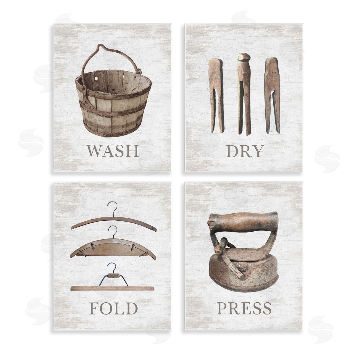Rustic Heirloom Laundry Wood Plaque Wall Art, Home Decor by Raye Allison Creations
