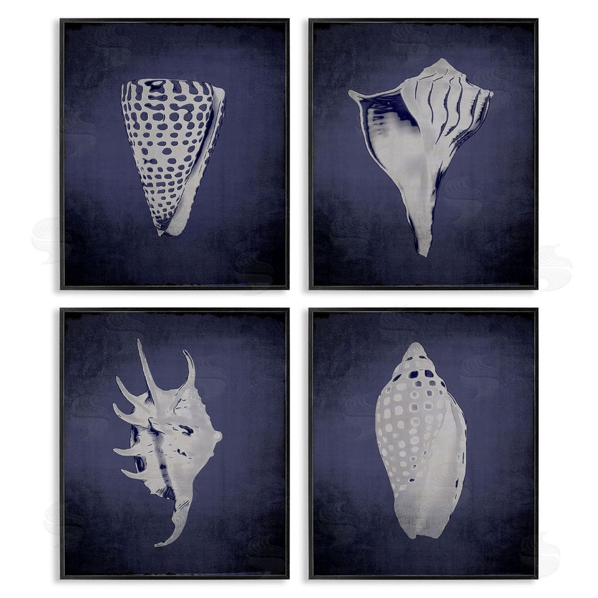 Graffi*tee Studios | Shells on Indigo Gradient