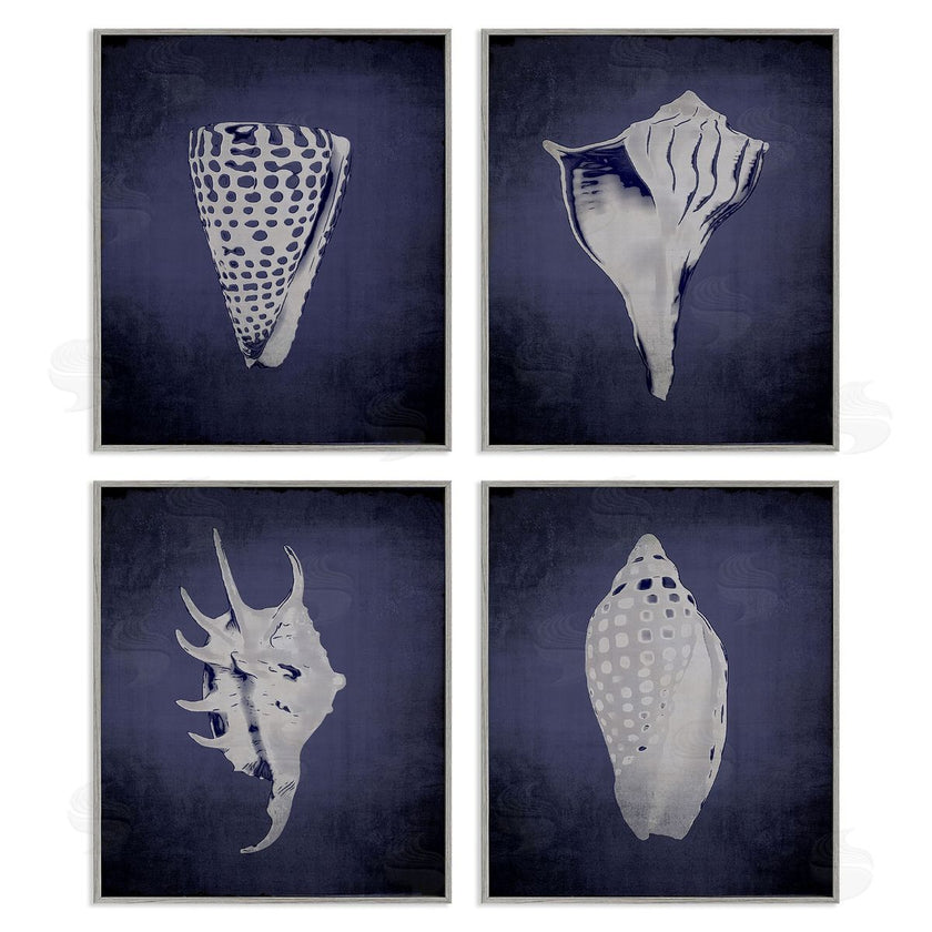Graffi*tee Studios | Shells on Indigo Gradient