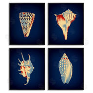 Graffi*tee Studios | Bright Shells on Indigo