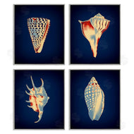 Graffi*tee Studios | Bright Shells on Indigo