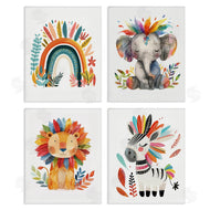 LSR Design Studio | Rainbow Feather Animals
