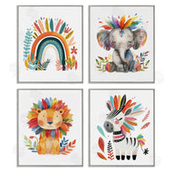 LSR Design Studio | Rainbow Feather Animals