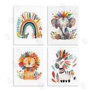 LSR Design Studio | Rainbow Feather Animals