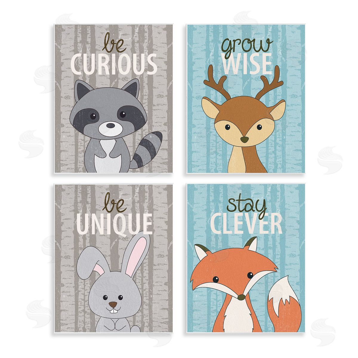 Inspiring Whimsical Animals Wood Plaque Wall Art, Home Decor by Kim Allen