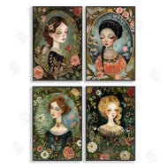 The Dutch Lady | Nouveau Ladies with Floral Borders