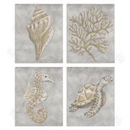 Patti Bishop | Grey Sea Life Drawing