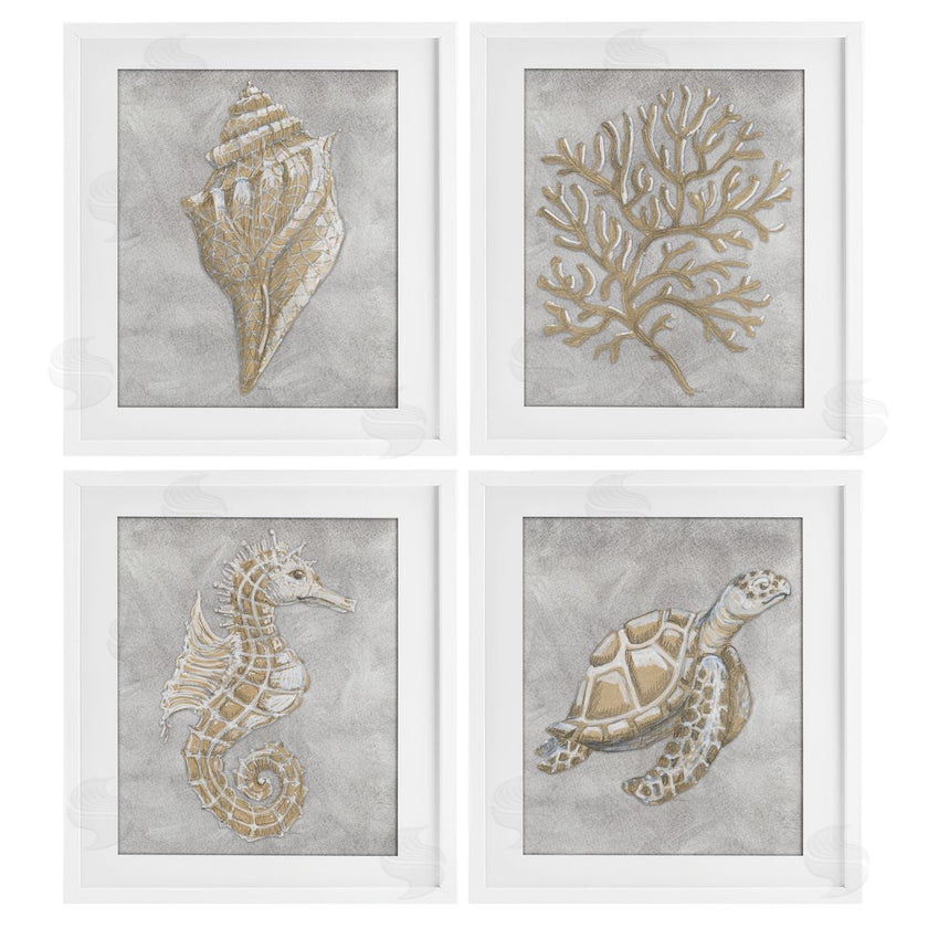 Patti Bishop | Grey Sea Life Drawing