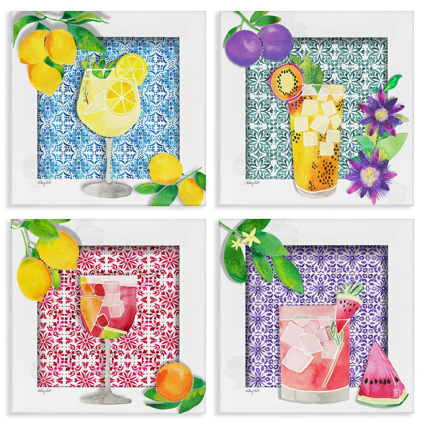 Hillary Holt | Bright Patterned Fruit Cocktails