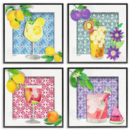Hillary Holt | Bright Patterned Fruit Cocktails