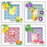 Hillary Holt | Bright Patterned Fruit Cocktails