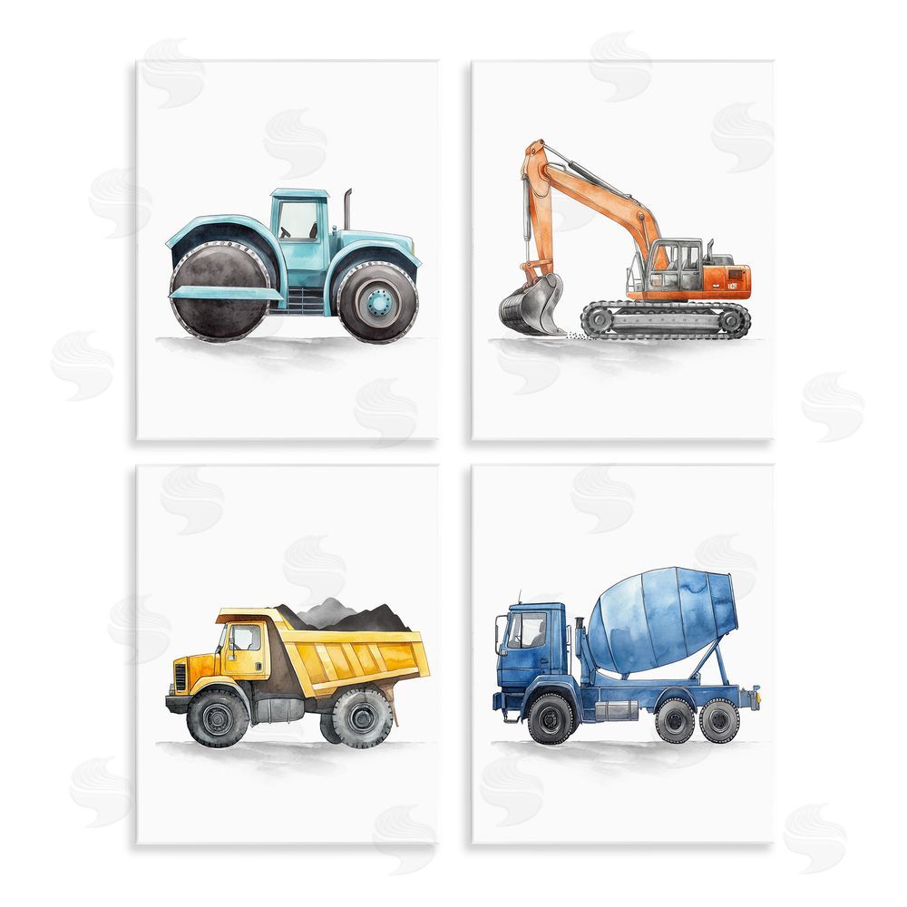 Christine Simpson Art Working Trucks Machinery Wall Plaque Art Print
