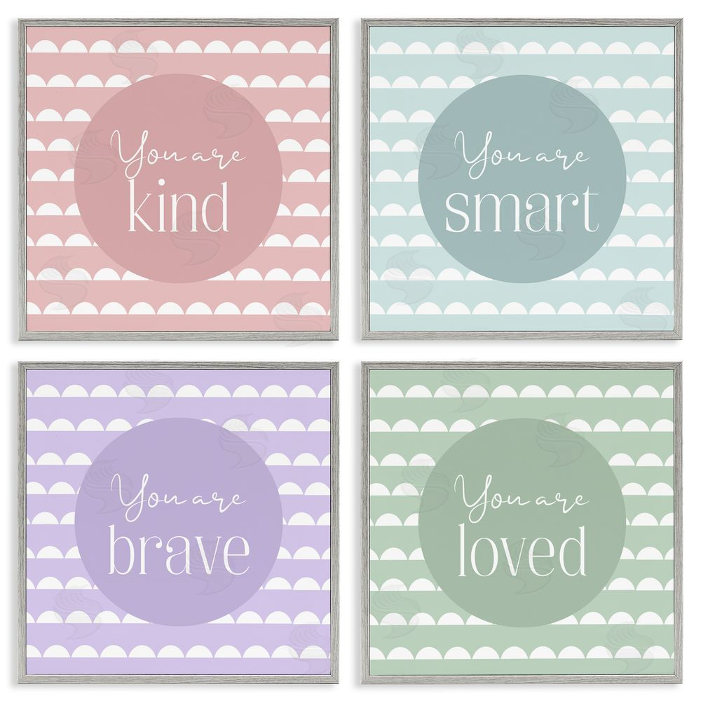 Christine Simpson Art Personal Affirmations Inspirational Gray Framed Giclee Wall Art Print