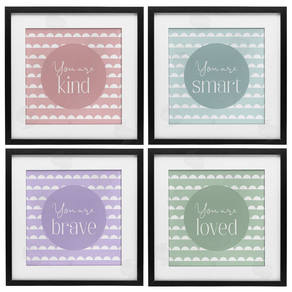Christine Simpson Art Personal Affirmations Inspirational Black Framed Print Under Glass with White Mat Wall Art