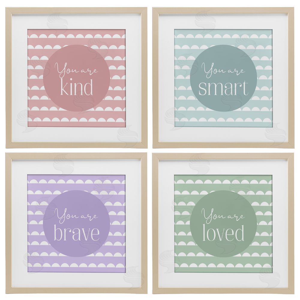 Christine Simpson Art Personal Affirmations Inspirational Birch Framed Print Under Glass with White Mat Wall Art