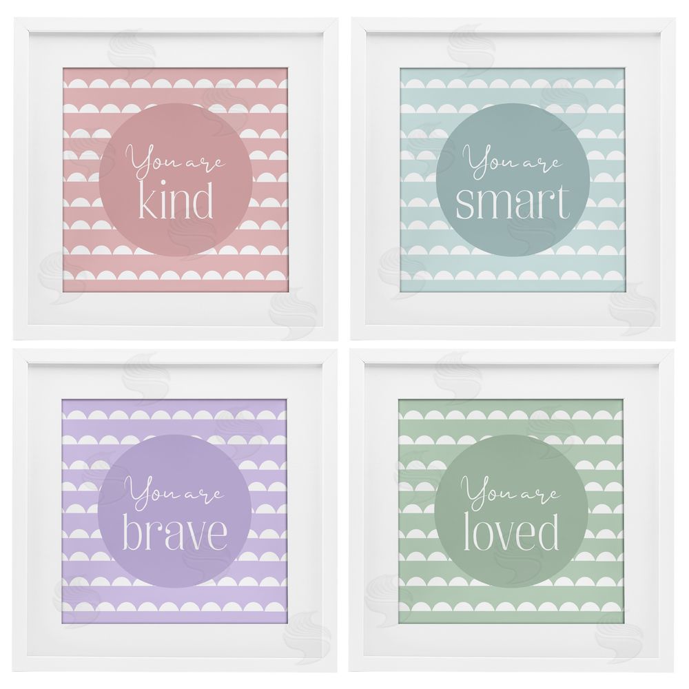 Christine Simpson Art Personal Affirmations Inspirational White Framed Print Under Glass with Mat Wall Art