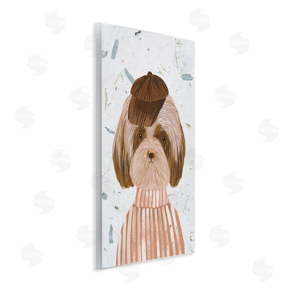 Hipster Dog Sweater Poodle Wood Plaque Wall Art, Home Decor by Melissa Wang