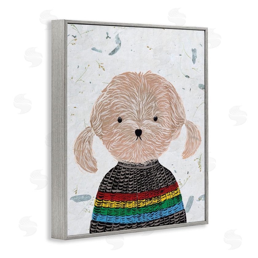Melissa Wang | Hipster Dog Knit Shirt Poodle