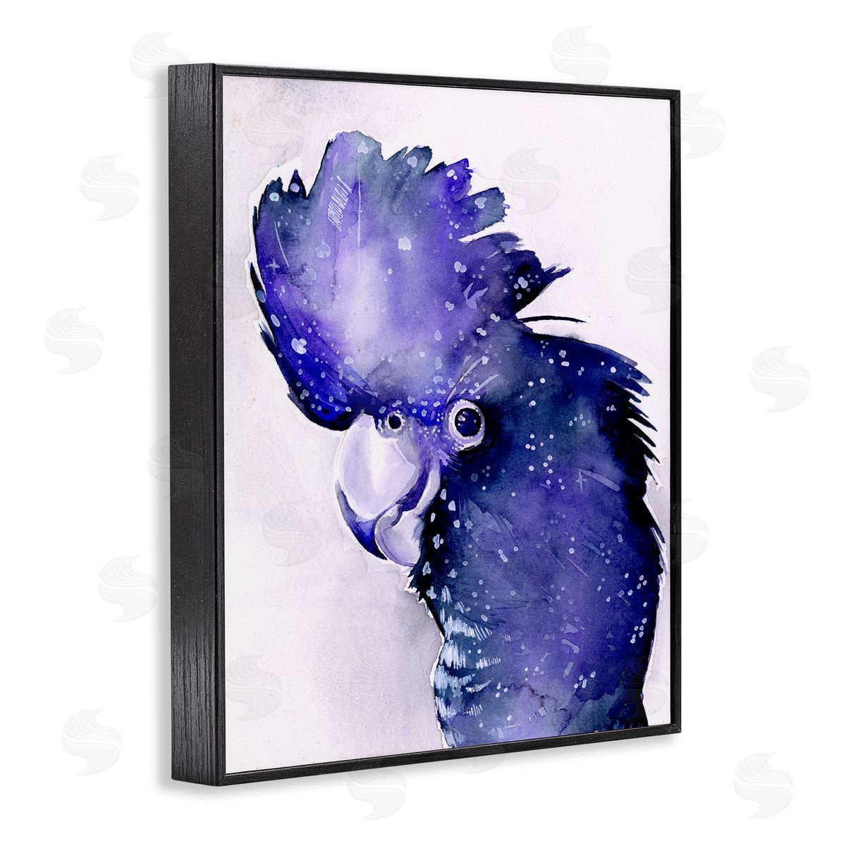 Space Bird Purple Black Frame Print Wall Art, Home Decor by Jennifer Paxton Parker