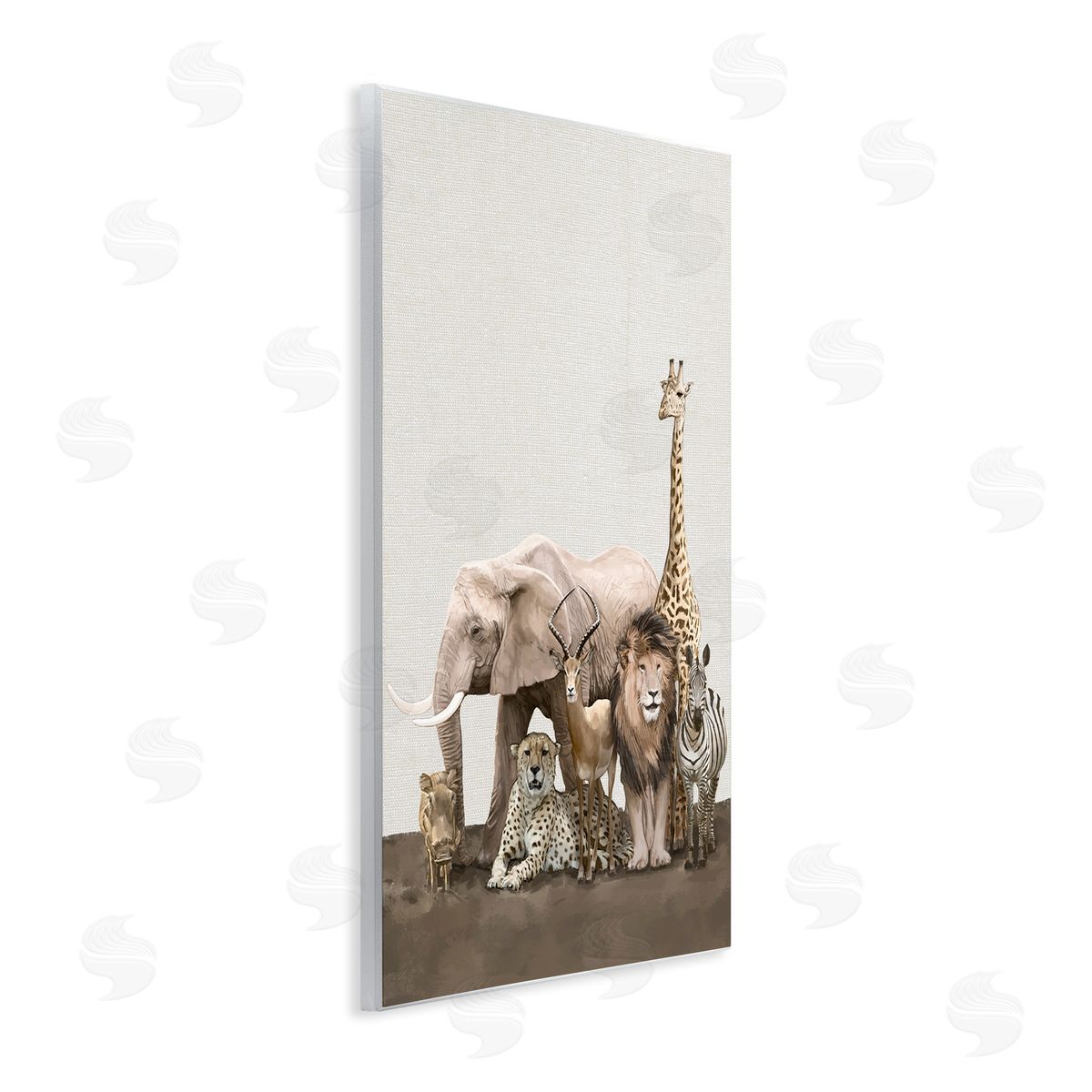 Wild Zoo Animals Wood Plaque Wall Art, Home Decor by Ziwei Li