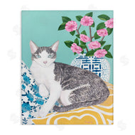 Sally B | Cat With Cushion And Vase