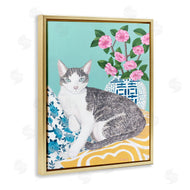 Sally B | Cat With Cushion And Vase