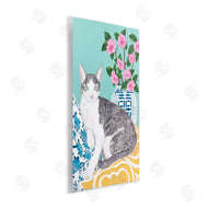 Sally B | Cat With Cushion And Vase