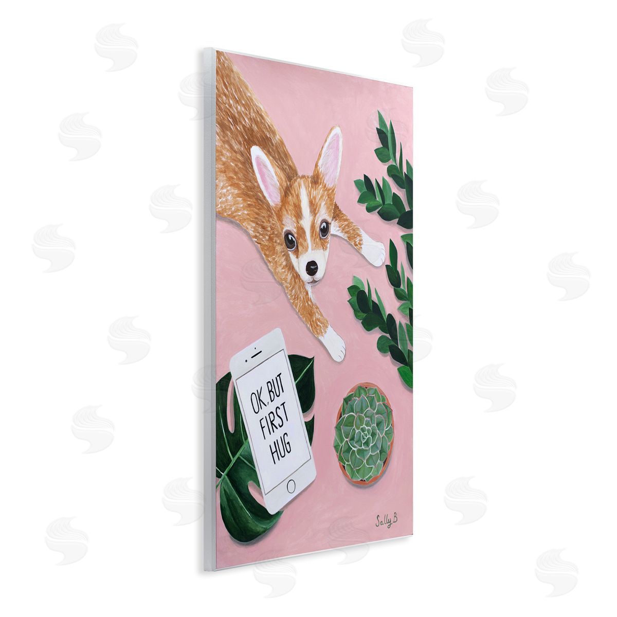 Chihuahua Phone Text Funny Wood Plaque Wall Art, Home Decor by Sally B