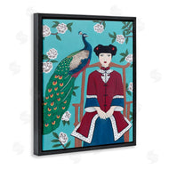 Sally B | Woman & Peacock Flower Pattern