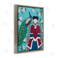 Sally B | Woman & Peacock Flower Pattern