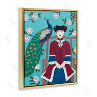 Sally B | Woman & Peacock Flower Pattern