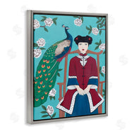 Sally B | Woman & Peacock Flower Pattern