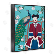 Sally B | Woman & Peacock Flower Pattern
