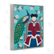 Sally B | Woman & Peacock Flower Pattern