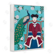 Sally B | Woman & Peacock Flower Pattern