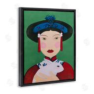 Sally B | Woman And Rabbit Painting