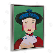 Sally B | Woman And Rabbit Painting