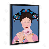 Sally B | Woman And Flower Pink Blue