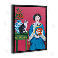 Sally B | Woman And Cat Painting