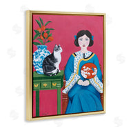 Sally B | Woman And Cat Painting