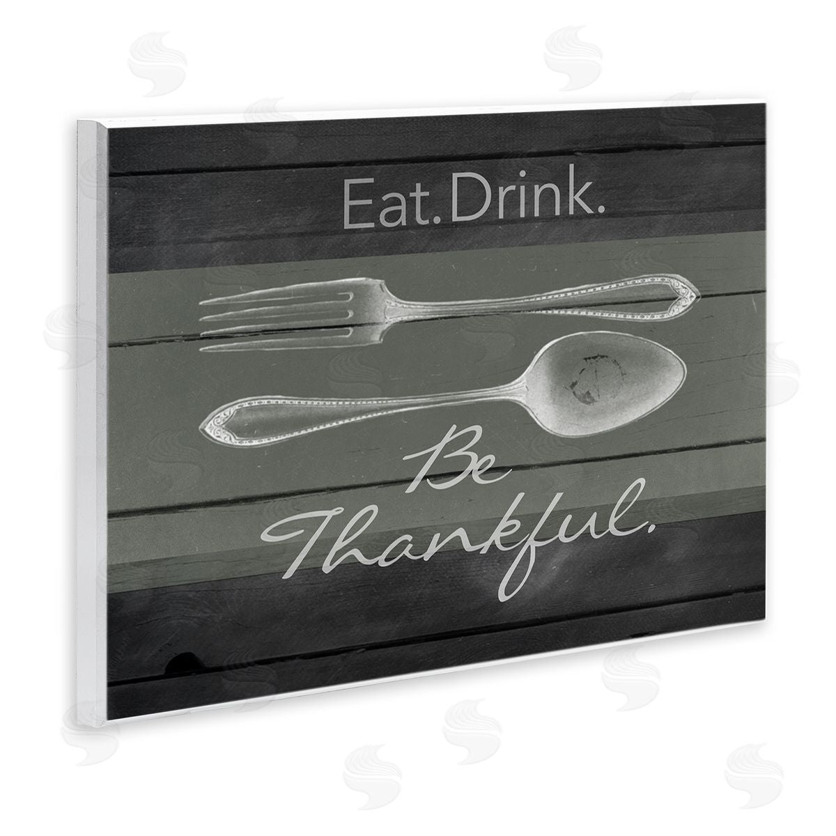 Eat Drink Be Thankful Silverware Wood Plaque Wall Art, Home Decor by The Saturday Evening Post