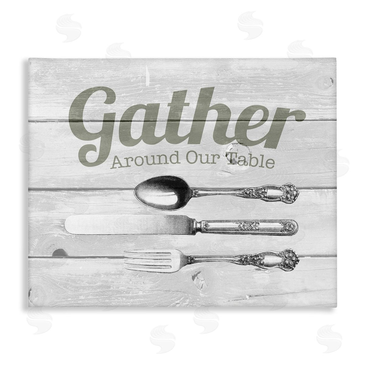 Gather Silverware Farmhouse Kitchen Canvas Wall Art, Home Decor by The Saturday Evening Post