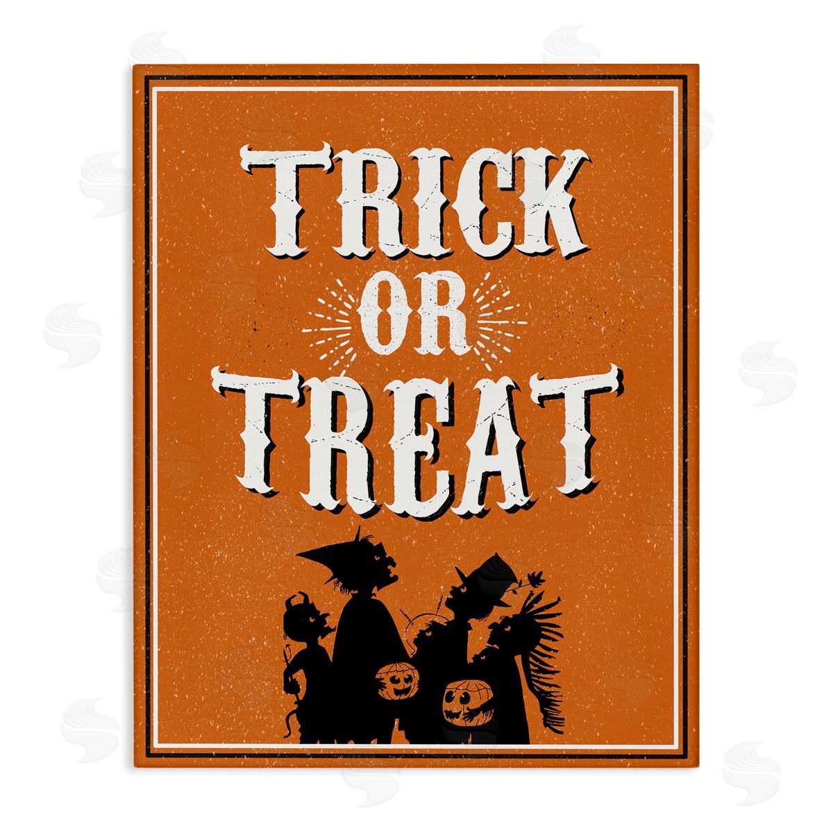 Trick Or Treat Orange White Canvas Wall Art, Home Decor by The Saturday Evening Post