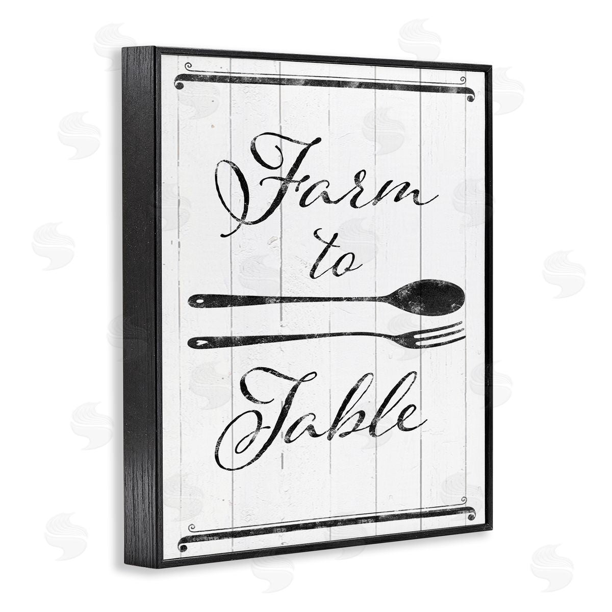 Farm To Table Kitchen Silverware Black Frame Print Wall Art, Home Decor by The Saturday Evening Post